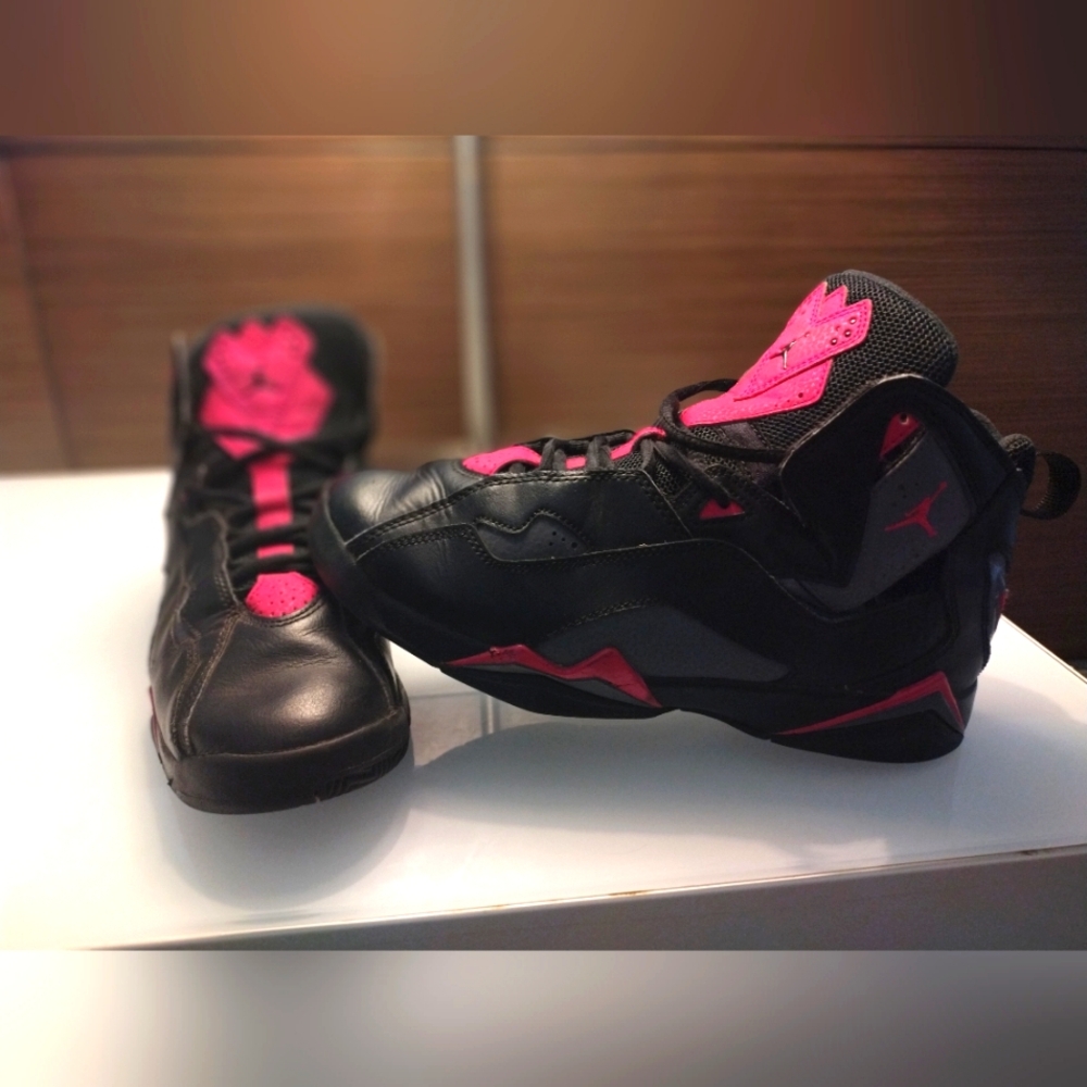 Air Jordan True Flight 7 Youth Pink and Black